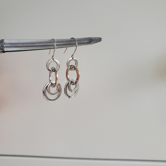 Silver earrings solid - Picture 4 of 4